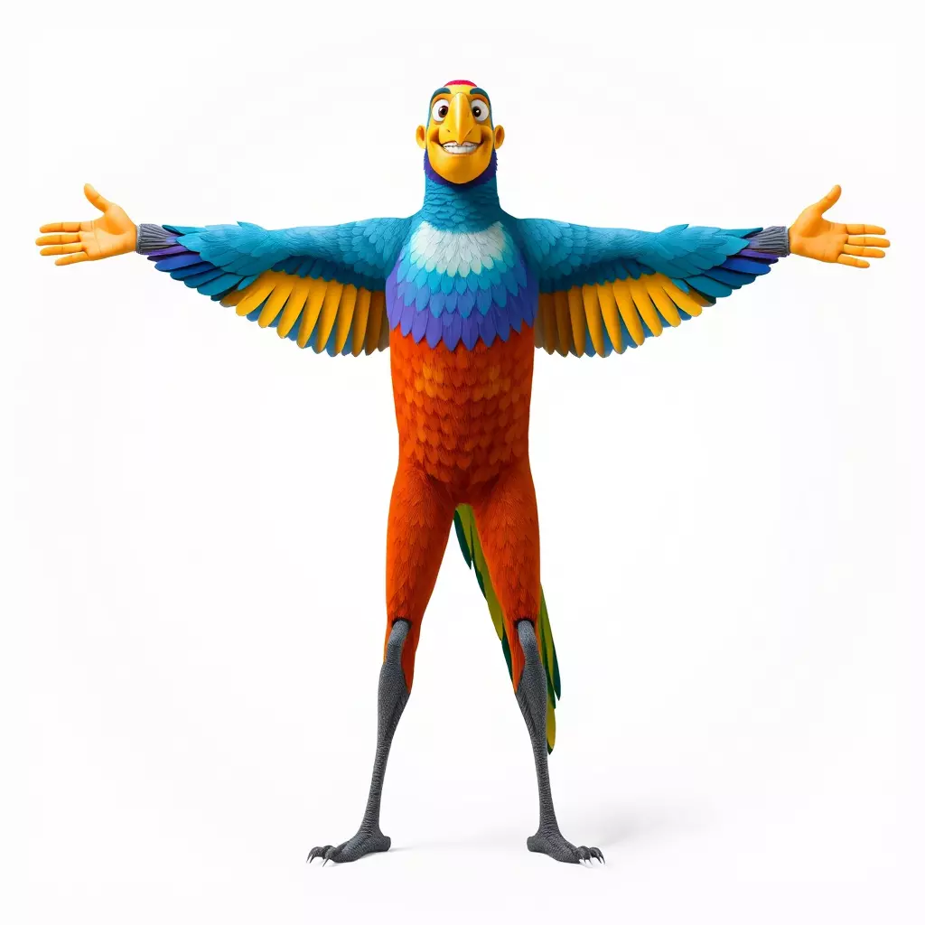 Vibrant Parrot Character model pack Low-poly 3D model_2