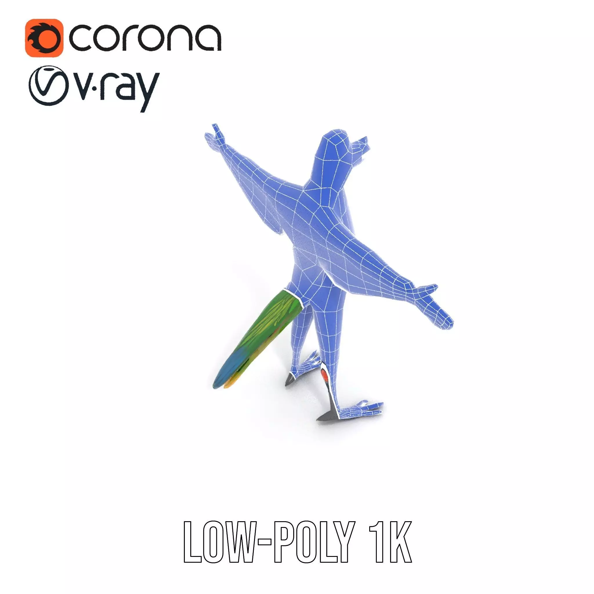 Vibrant Parrot Character model pack Low-poly 3D model_14