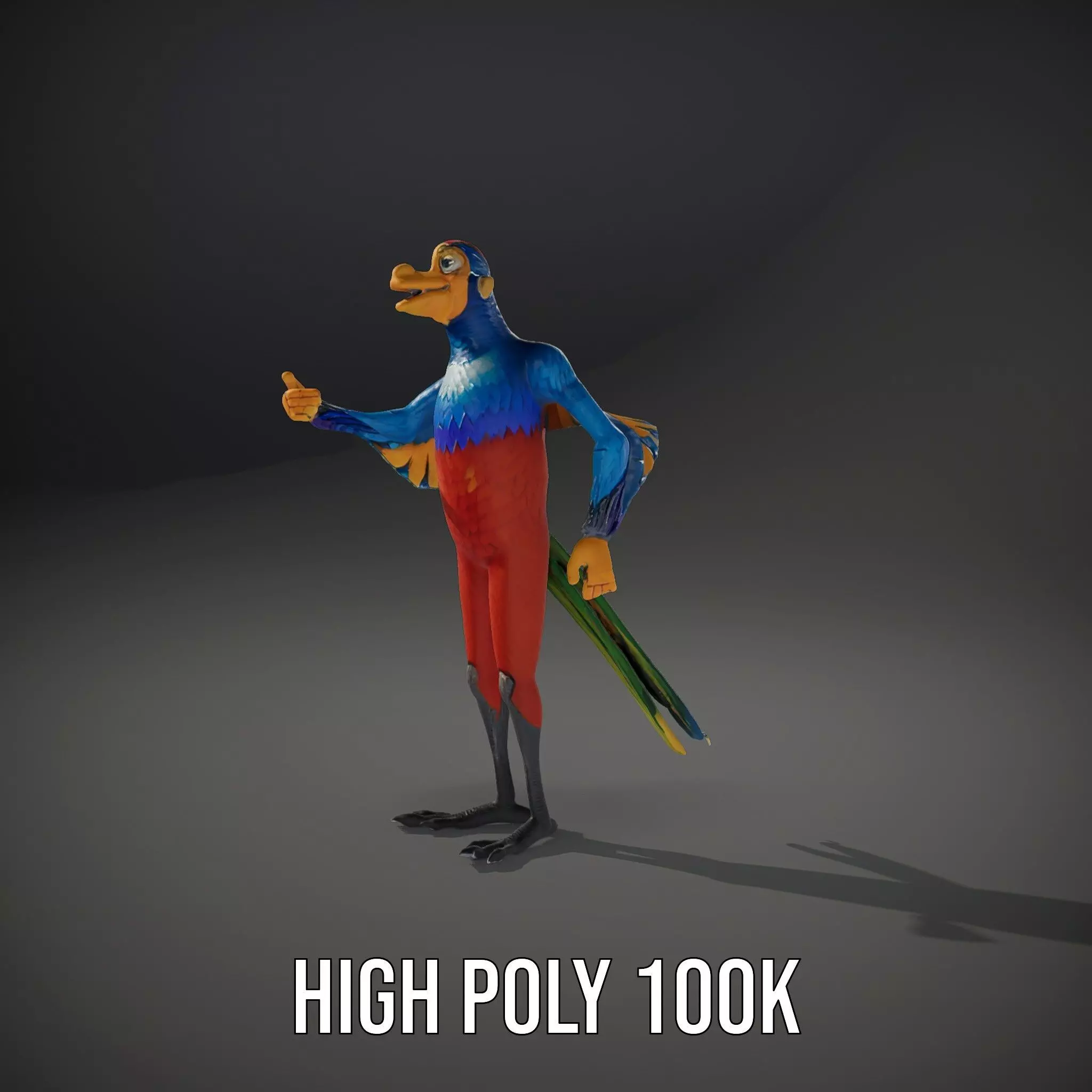 Vibrant Parrot Character model pack Low-poly 3D model_8