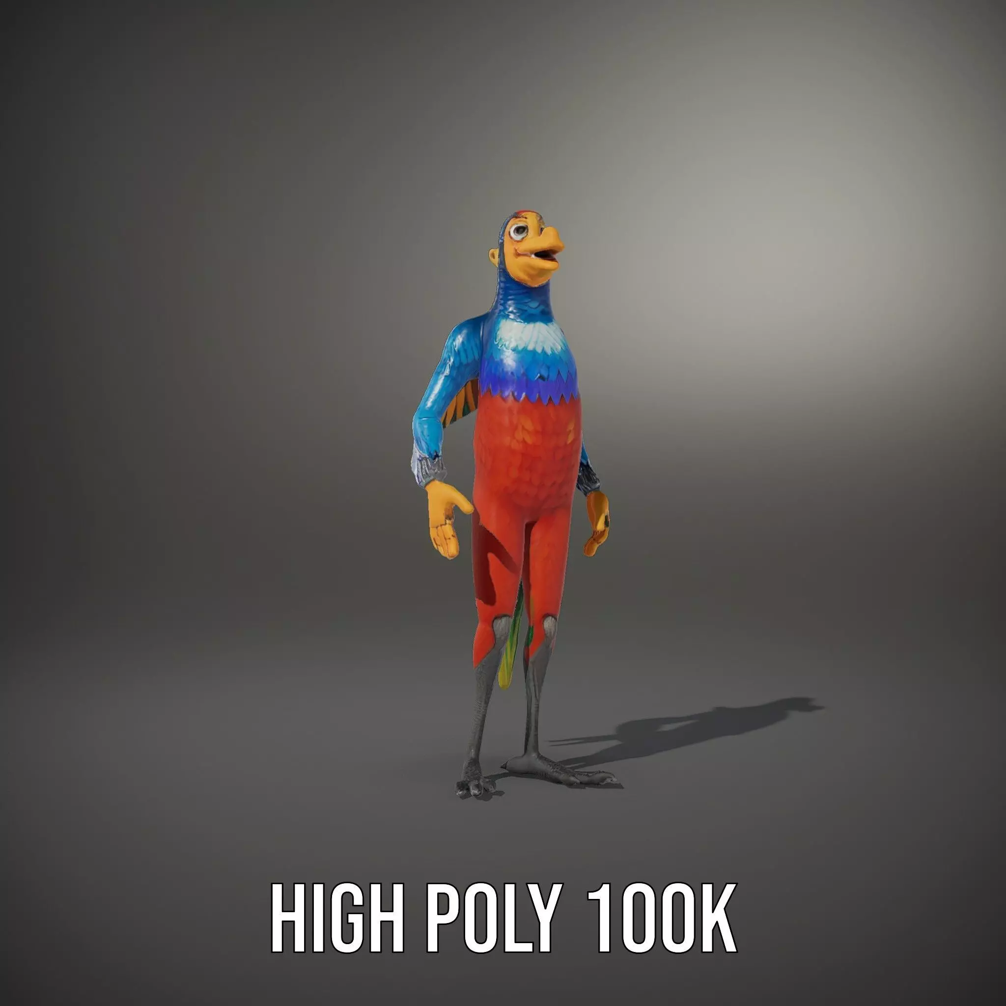 Vibrant Parrot Character model pack Low-poly 3D model_10