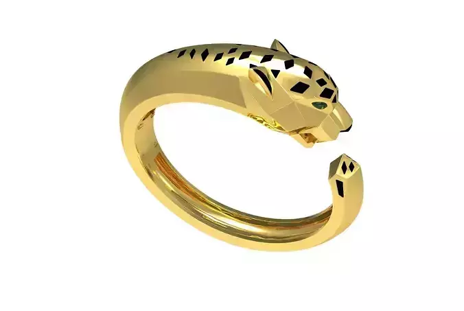 Panther Gold Bracelet  3D Model of Luxury Jewelry
