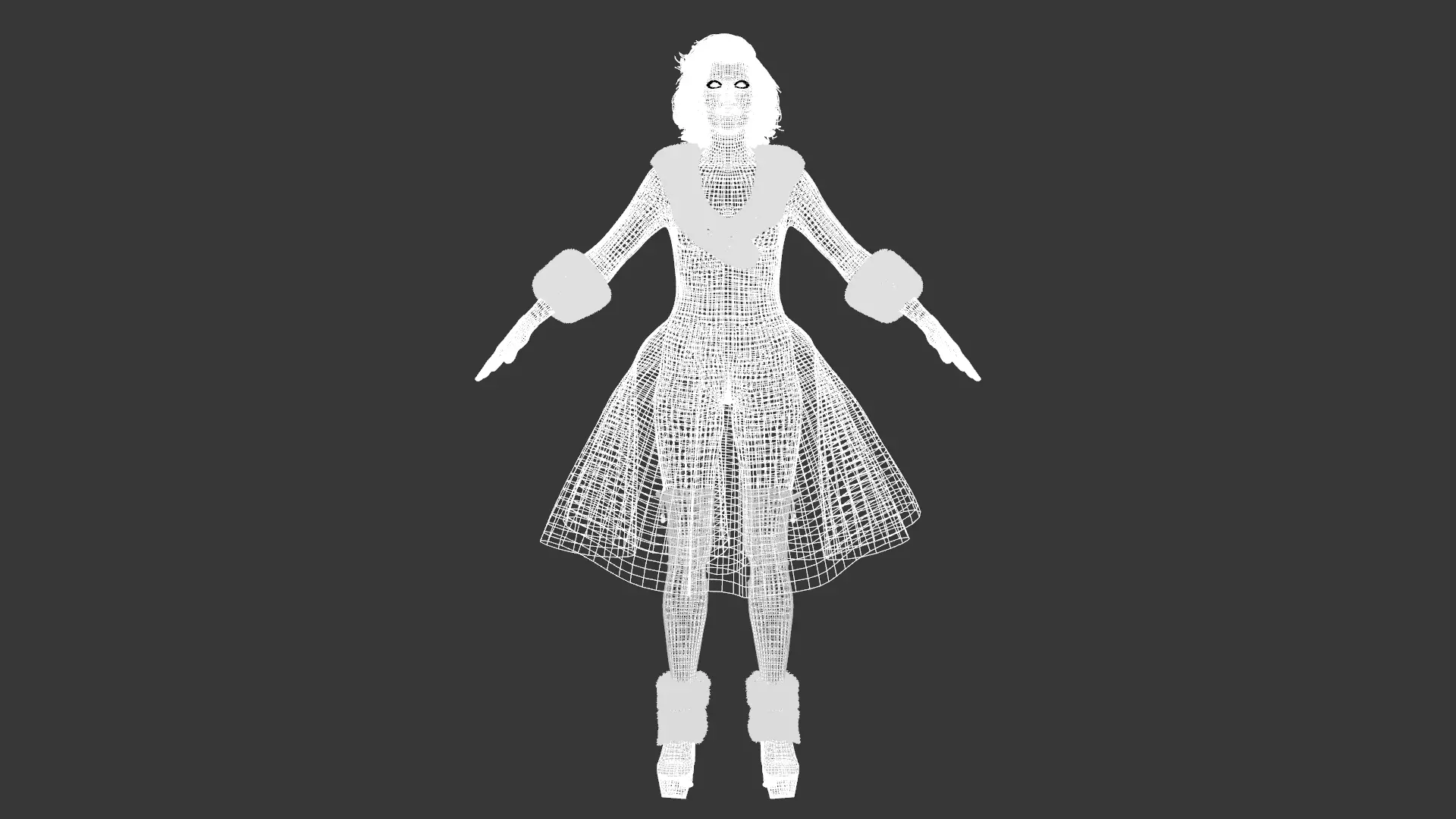 Mrs Claus - Santa Claus Low-poly 3D model_24