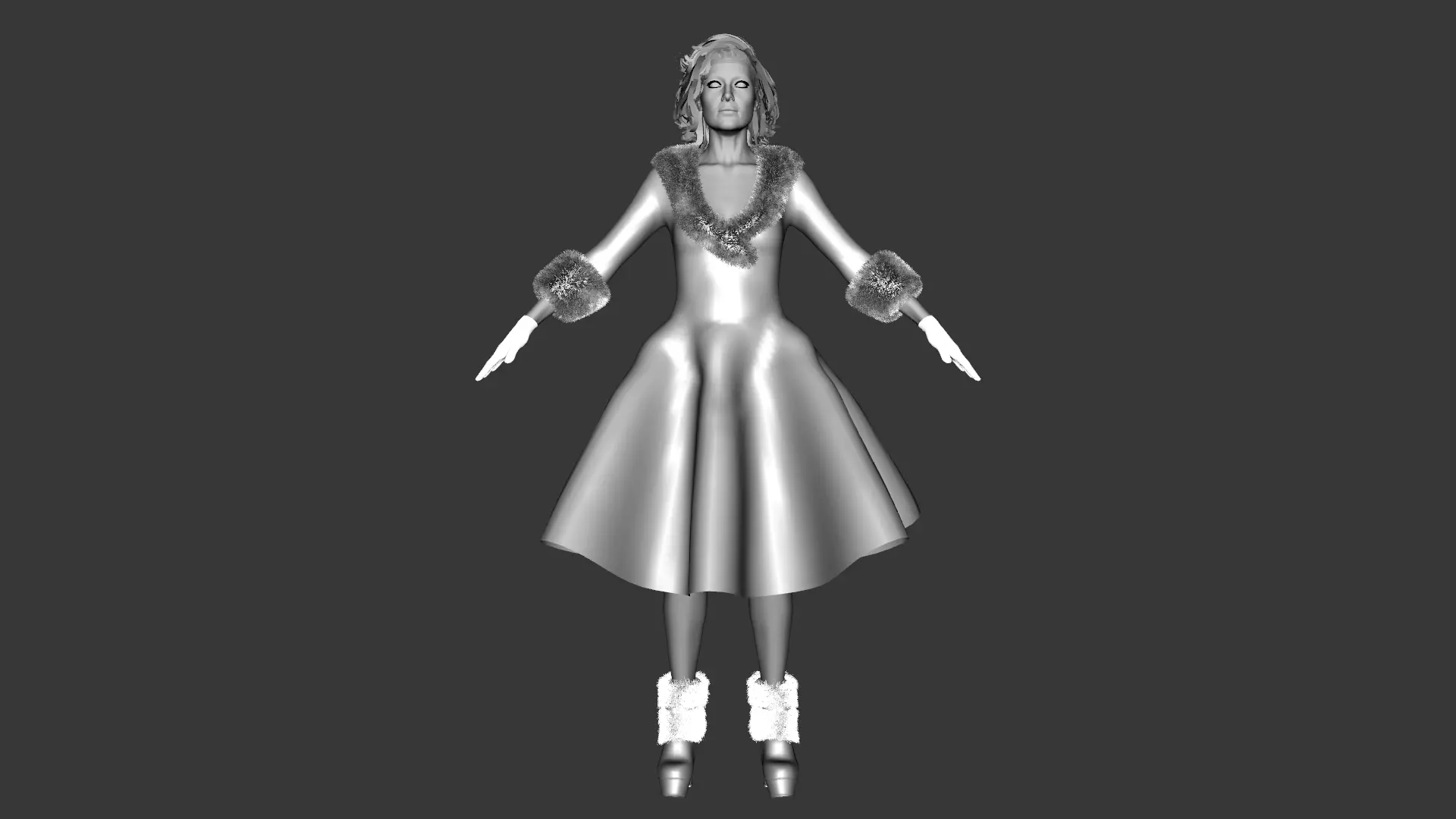 Mrs Claus - Santa Claus Low-poly 3D model_22