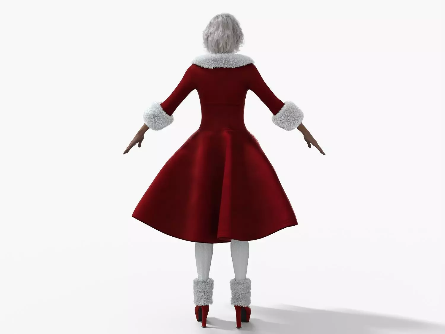 Mrs Claus - Santa Claus Low-poly 3D model_11