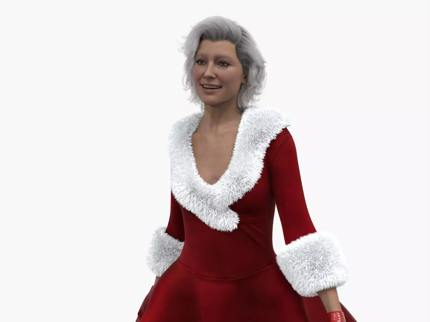 Mrs Claus - Santa Claus Low-poly 3D model_7