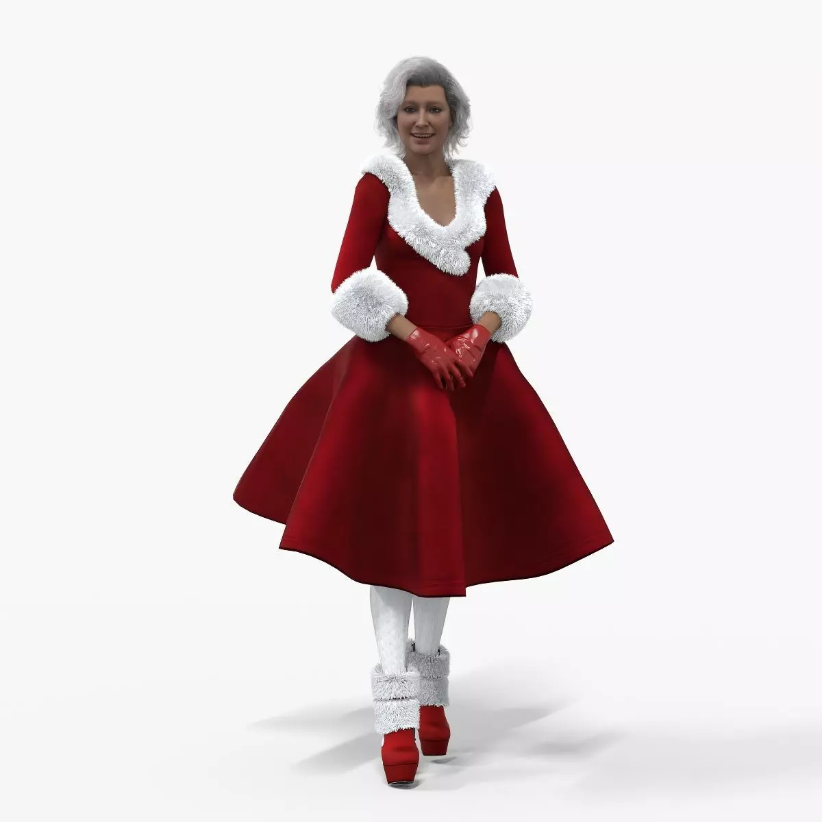 Mrs Claus - Santa Claus Low-poly 3D model_13