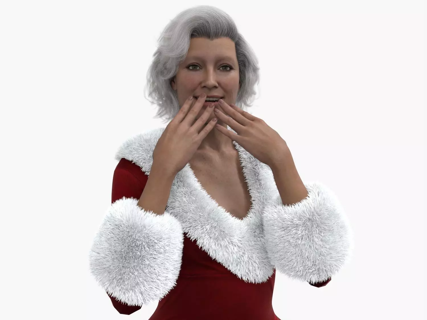 Mrs Claus - Santa Claus Low-poly 3D model_4