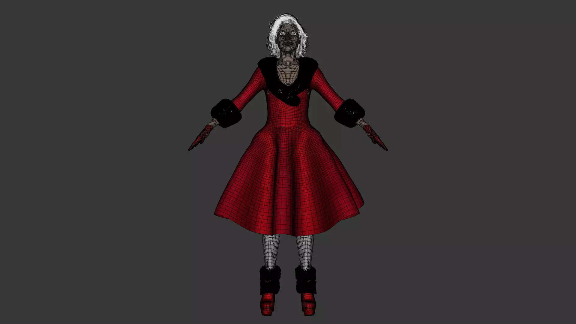 Mrs Claus - Santa Claus Low-poly 3D model_23