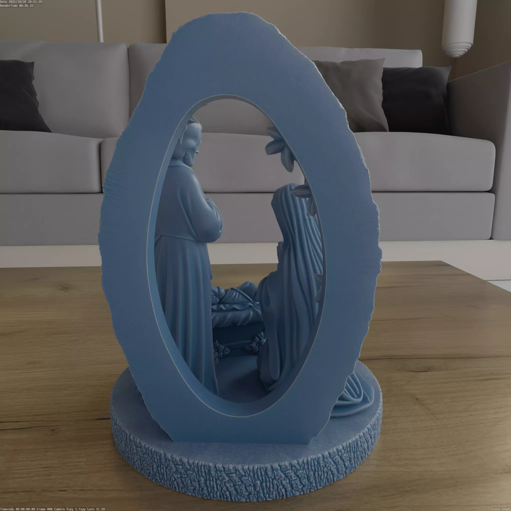 Exquisite Nativity STL for 3D Printing Elegant Manger 3D print model_2