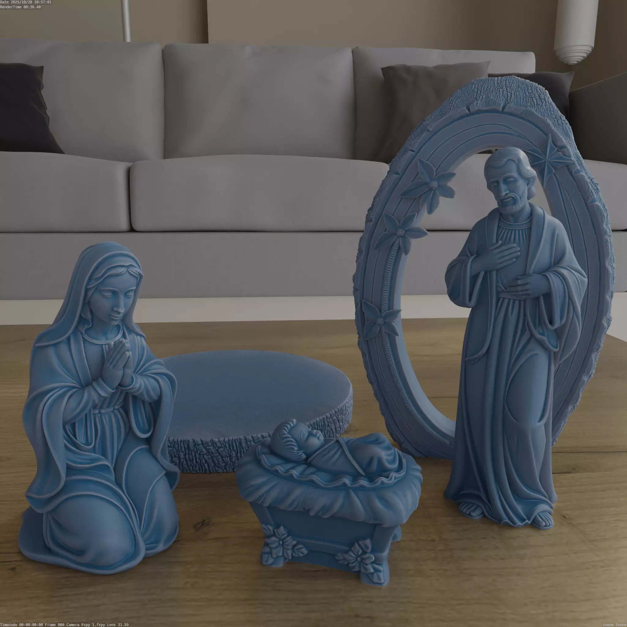 Exquisite Nativity STL for 3D Printing Elegant Manger 3D print model_5