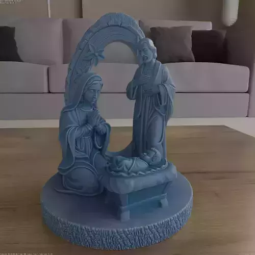 Exquisite Nativity STL for 3D Printing Elegant Manger 3D print model