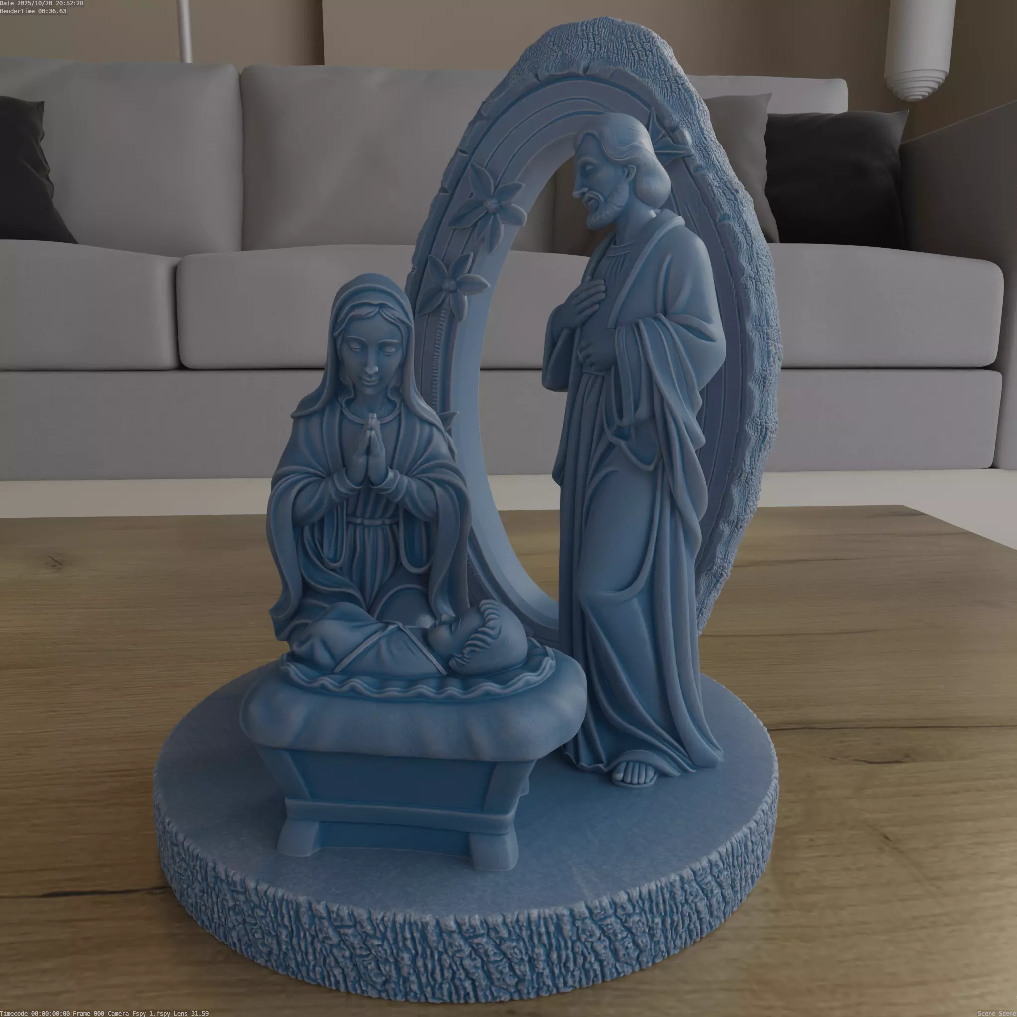 Exquisite Nativity STL for 3D Printing Elegant Manger 3D print model_3