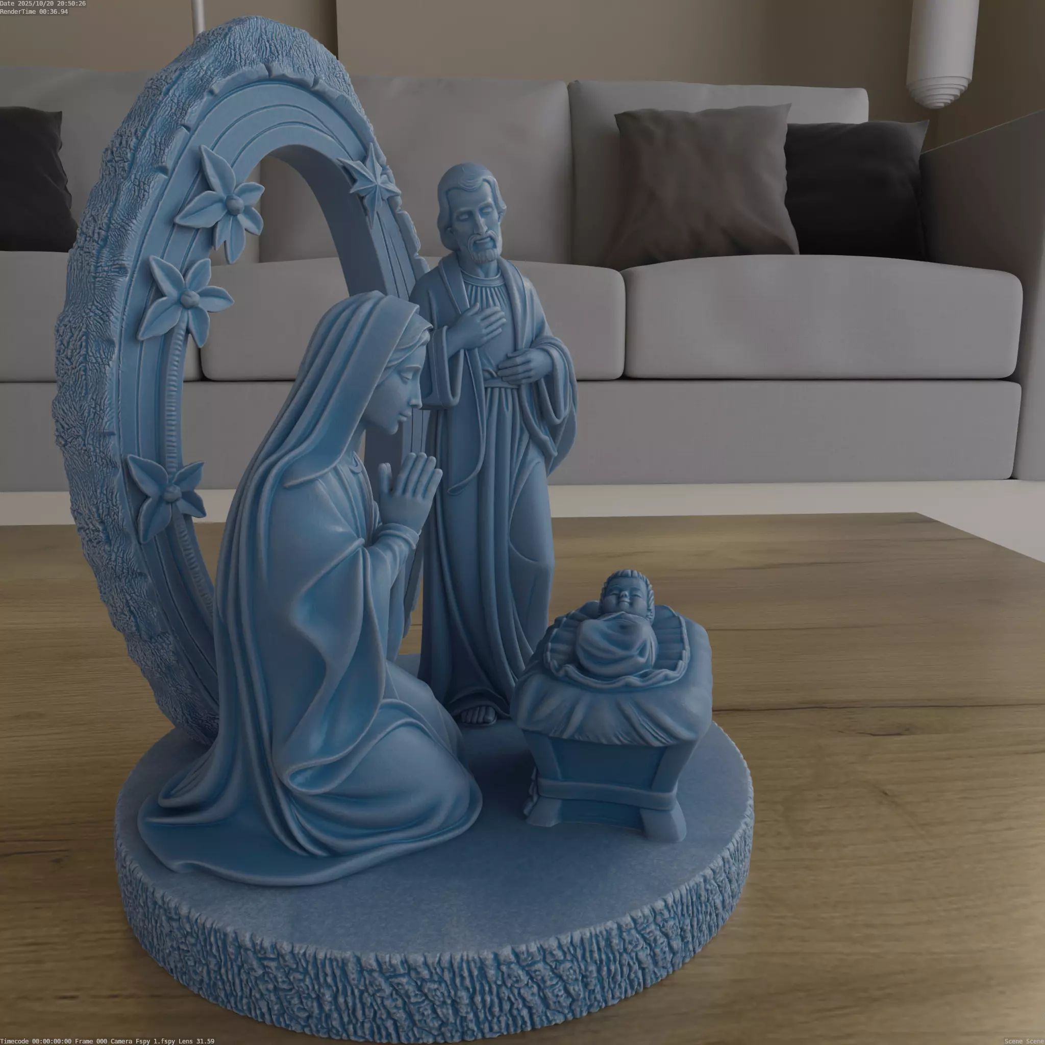 Exquisite Nativity STL for 3D Printing Elegant Manger 3D print model_1
