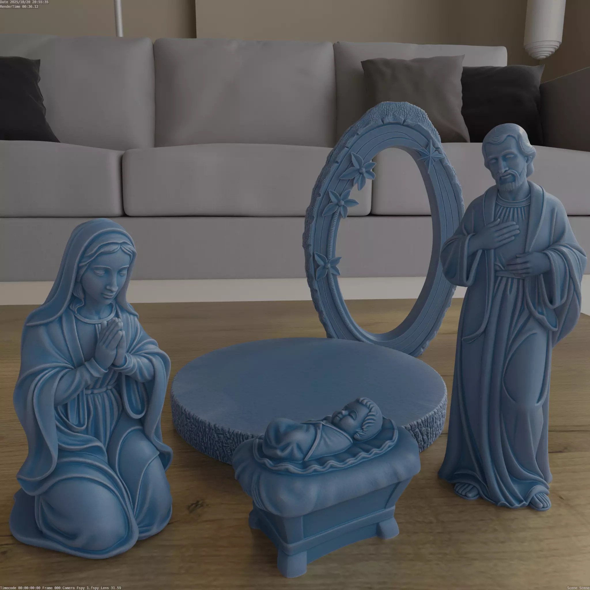 Exquisite Nativity STL for 3D Printing Elegant Manger 3D print model_4