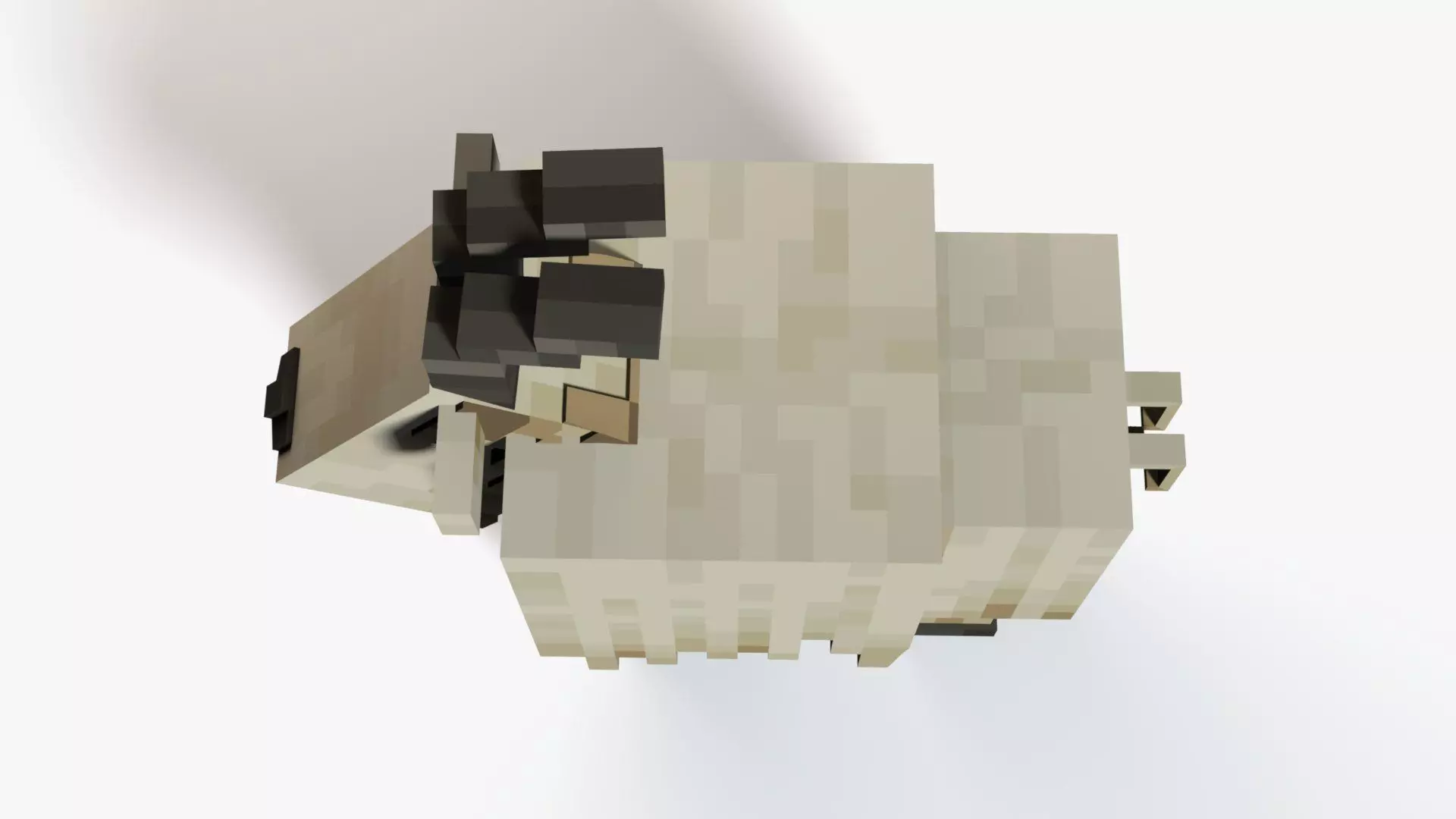 Minecraft Goat Low-poly 3D model_3