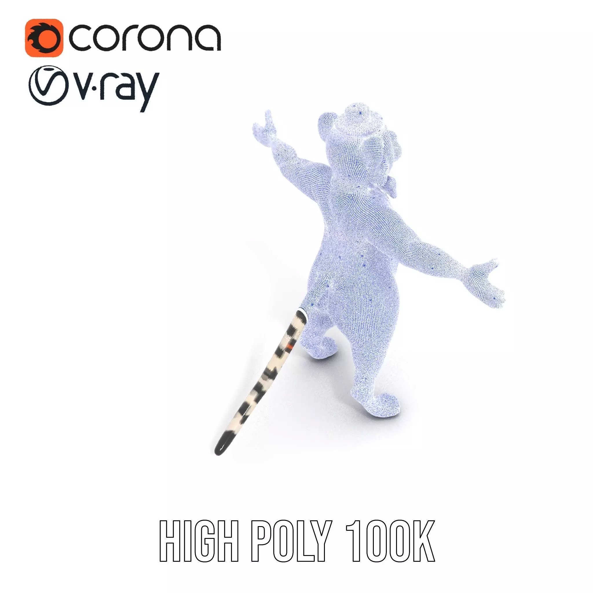Elegant Tiger Performer model pack Low-poly 3D model_34