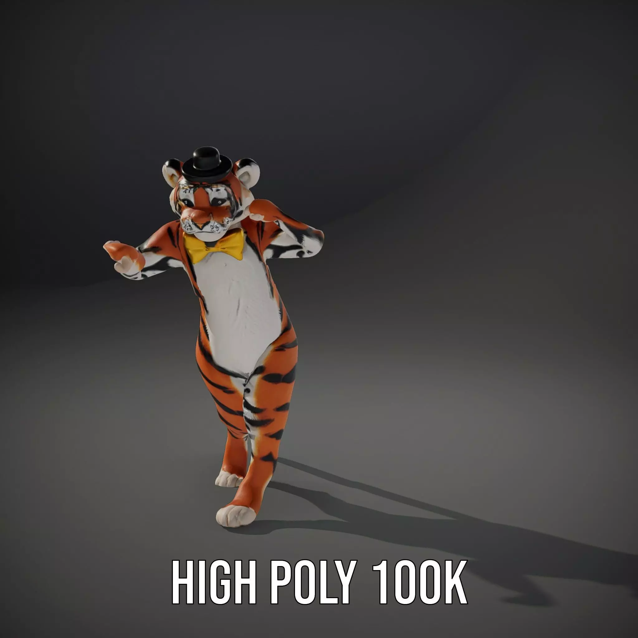 Elegant Tiger Performer model pack Low-poly 3D model_10