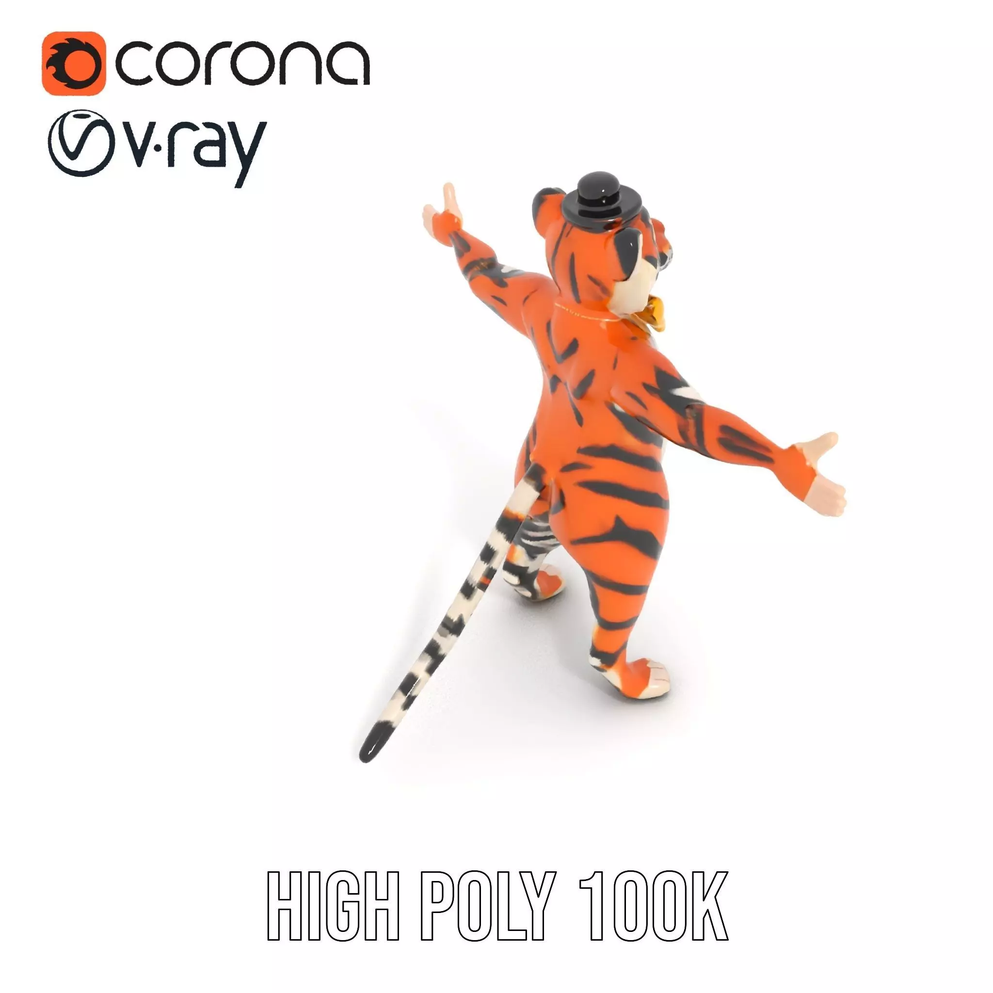 Elegant Tiger Performer model pack Low-poly 3D model_23