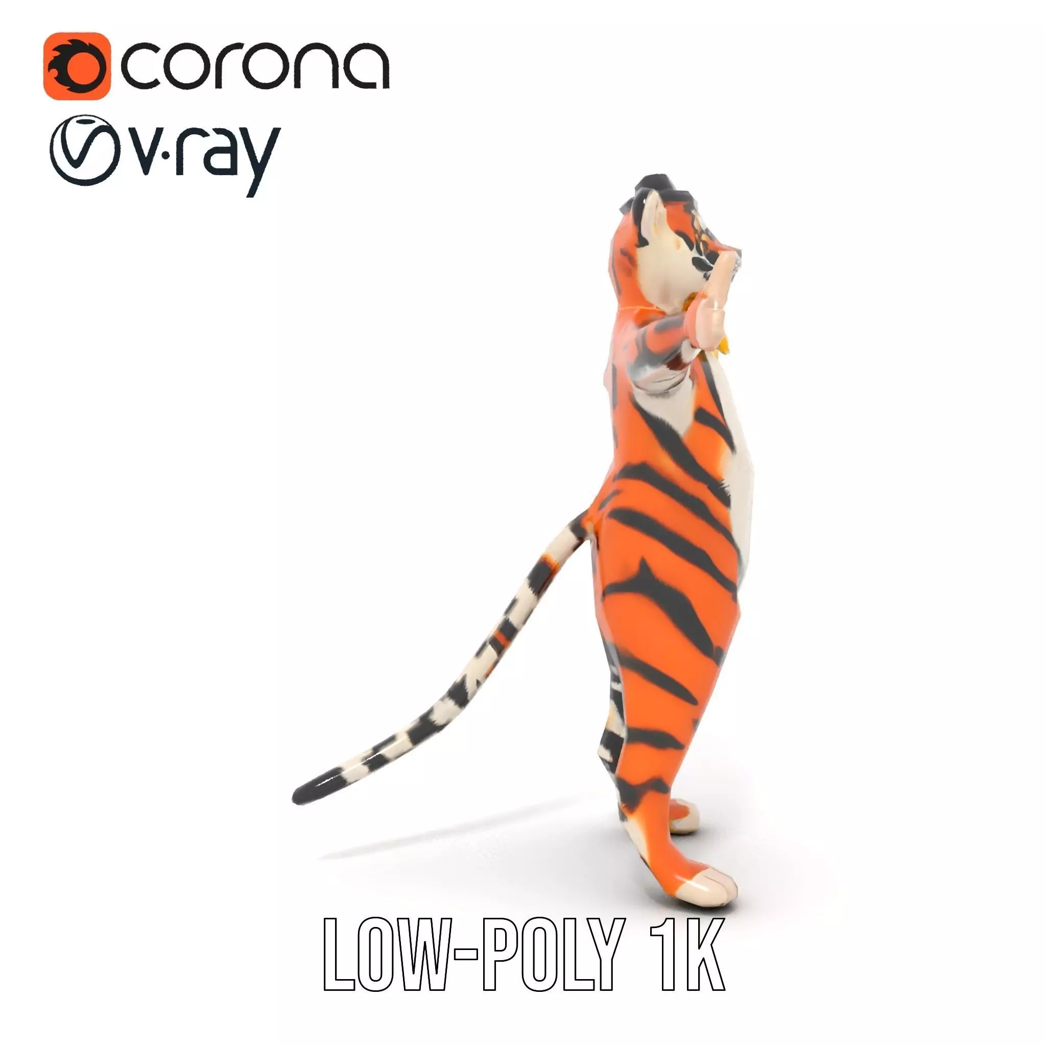 Elegant Tiger Performer model pack Low-poly 3D model_9