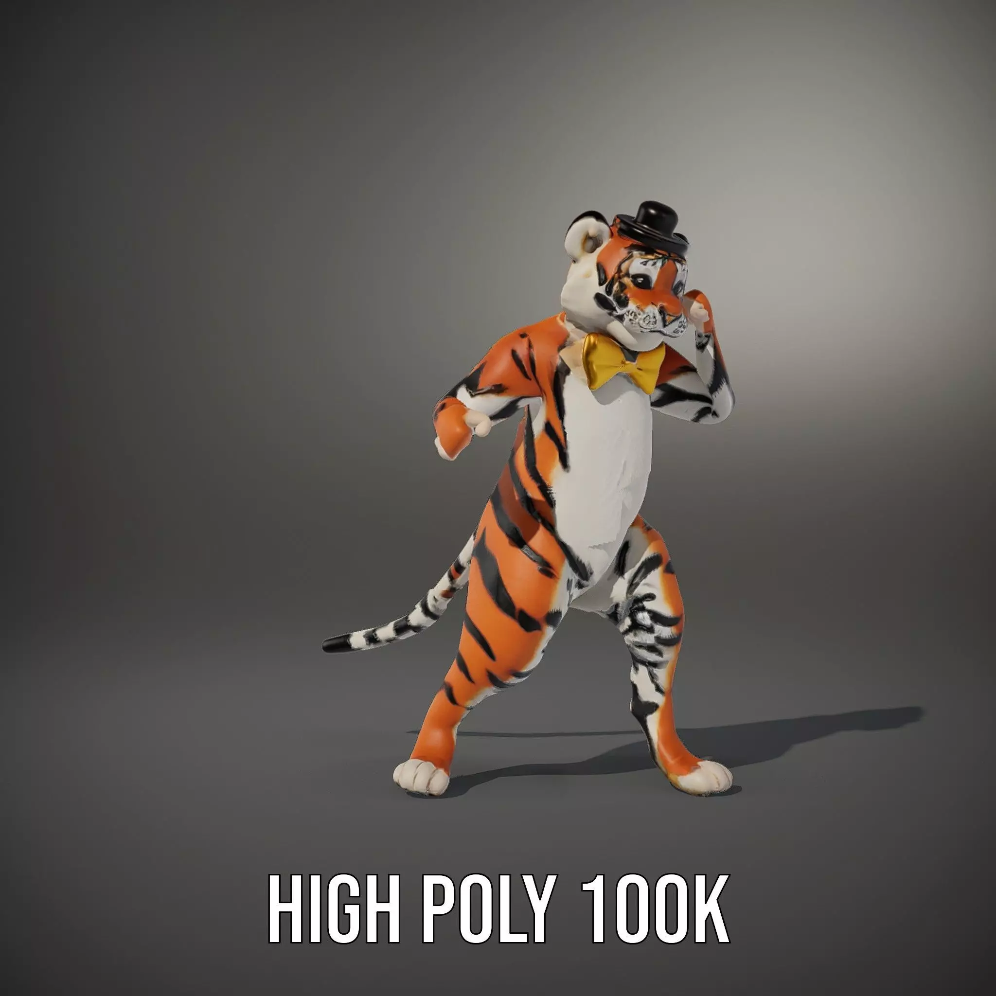 Elegant Tiger Performer model pack Low-poly 3D model_8