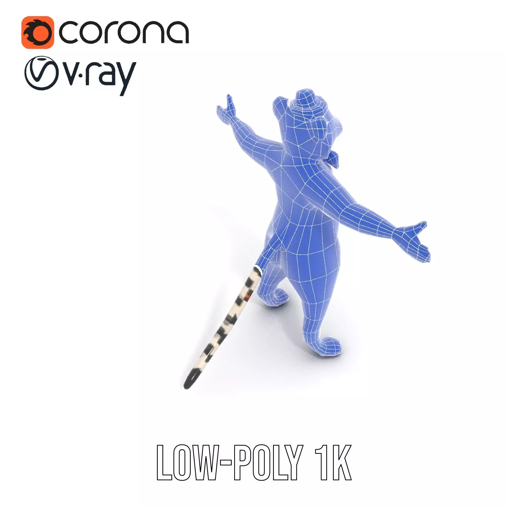 Elegant Tiger Performer model pack Low-poly 3D model_31