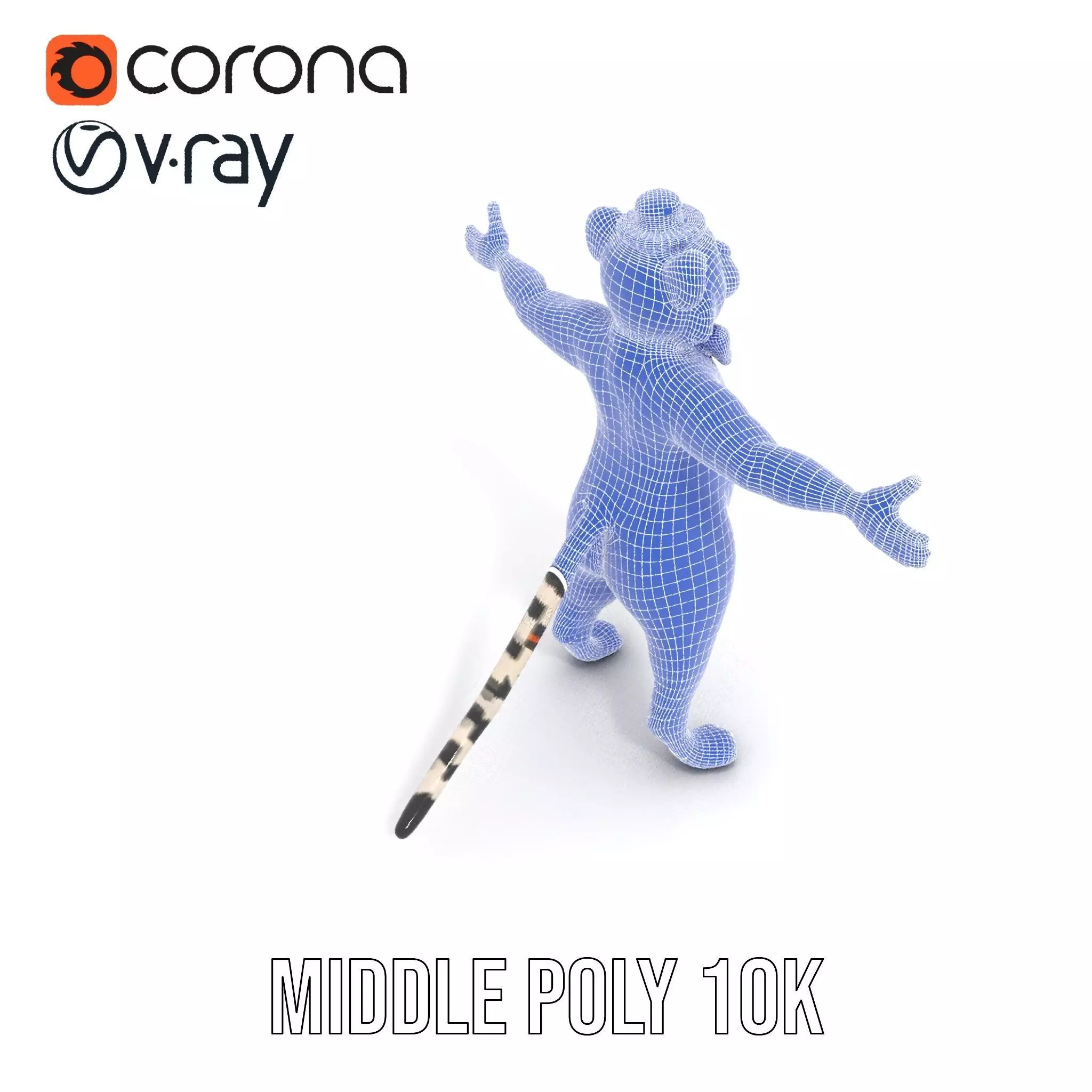 Elegant Tiger Performer model pack Low-poly 3D model_21