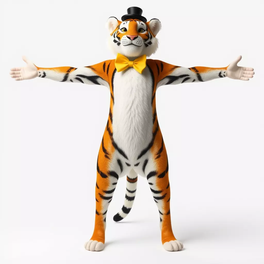 Elegant Tiger Performer model pack Low-poly 3D model_2
