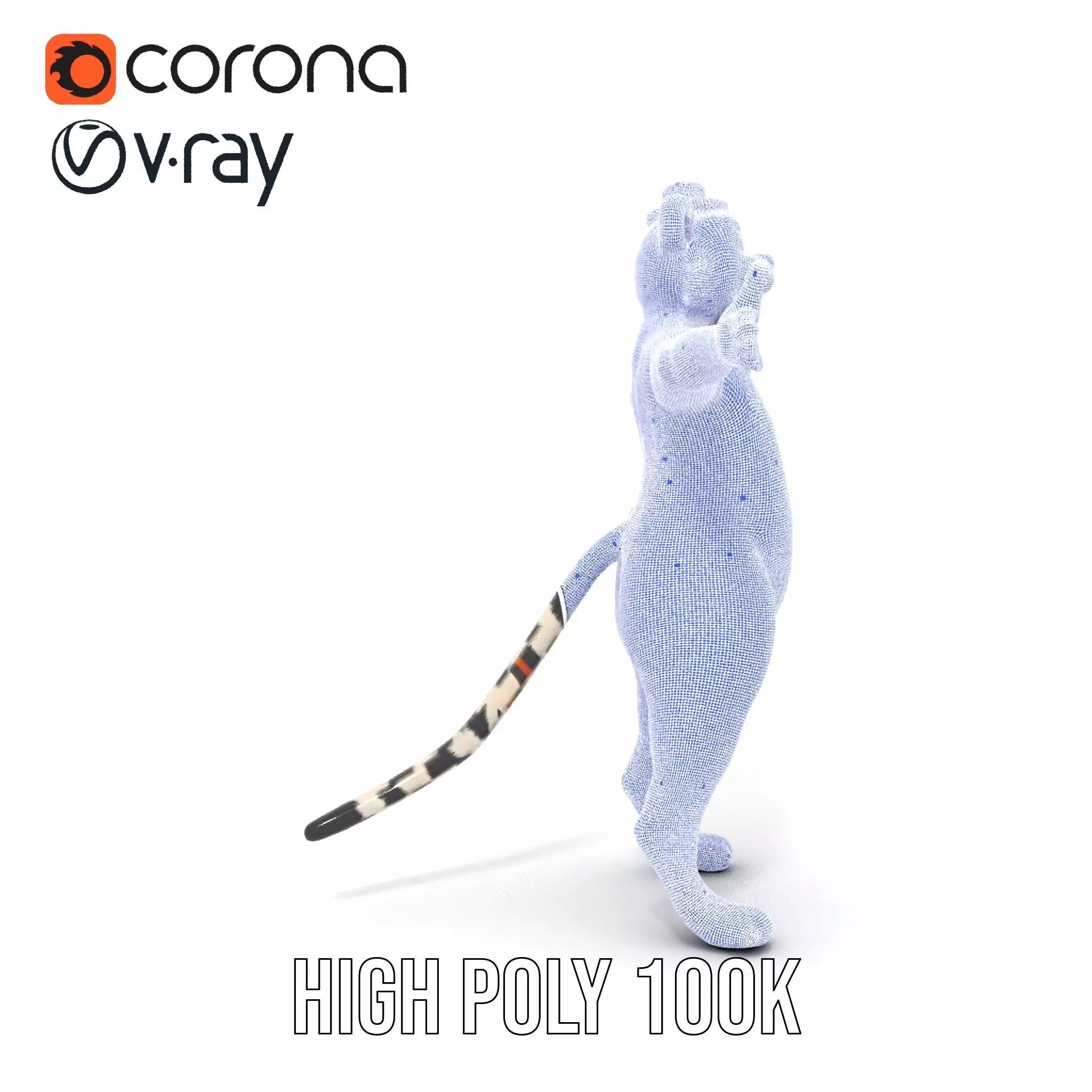 Elegant Tiger Performer model pack Low-poly 3D model_32