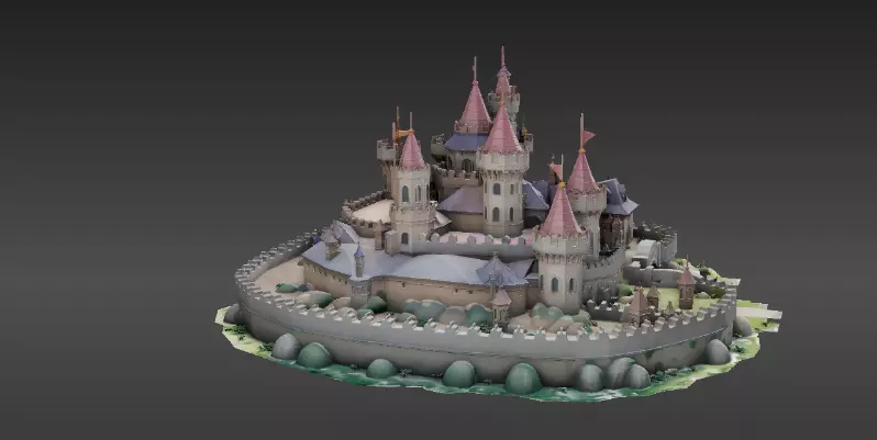 Modular Fantasy Castle 3D Model Kit Low-Poly Stylized Game Asset Low-poly 3D model_2