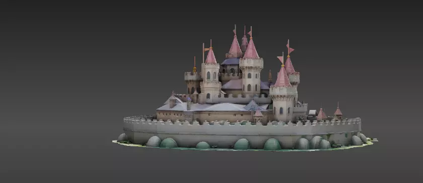Modular Fantasy Castle 3D Model Kit Low-Poly Stylized Game Asset Low-poly 3D model_8