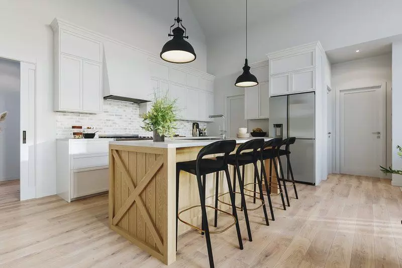 Modern 3-Bedroom Bungalow with Garage Screened Porch 3D Model  3D model_11