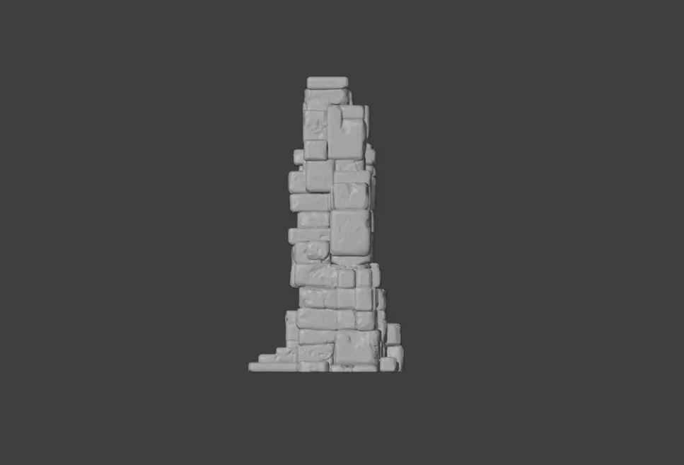 Ancient Stone Ruin Tower Low-poly 3D model_20