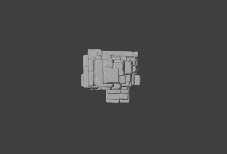Ancient Stone Ruin Tower Low-poly 3D model_21