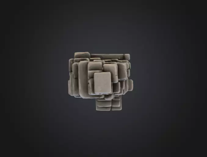 Ancient Stone Ruin Tower Low-poly 3D model_15