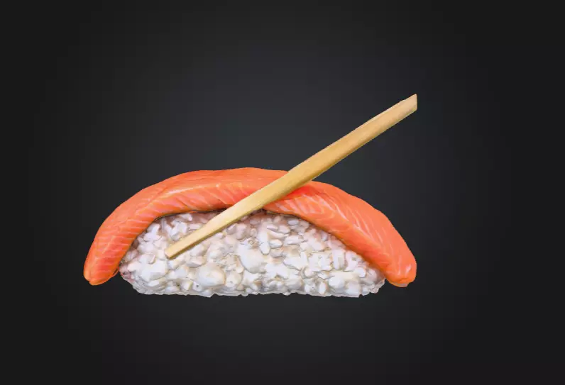 Sushi Delight Low-poly 3D model_1