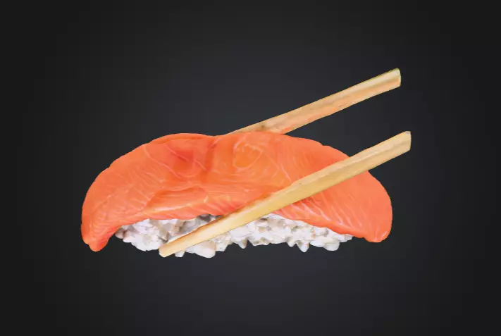 Sushi Delight Low-poly 3D model_9