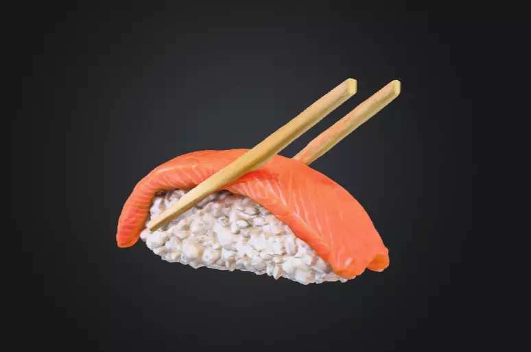 Sushi Delight Low-poly 3D model_8
