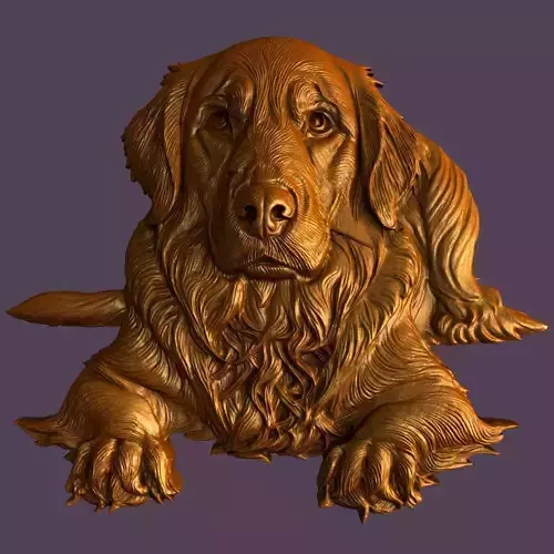 3d models for 3d printer  Golden Retriever