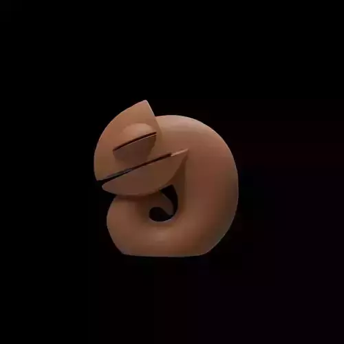 Zen Chameleon - Stylized Desk Buddy