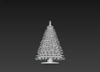 Christmas Tree 3D Model Realistic Happy Christmas Scene 3D print model_8