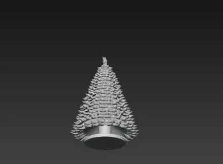 Christmas Tree 3D Model Realistic Happy Christmas Scene 3D print model_9