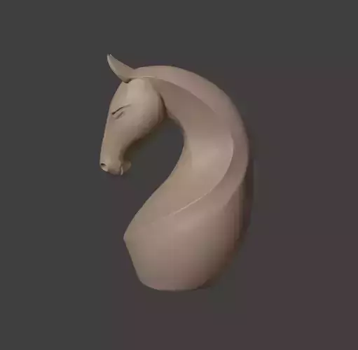 The Equus Modern Chess Knight Bust