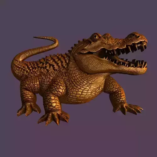 3d models for 3d printer Crocodile