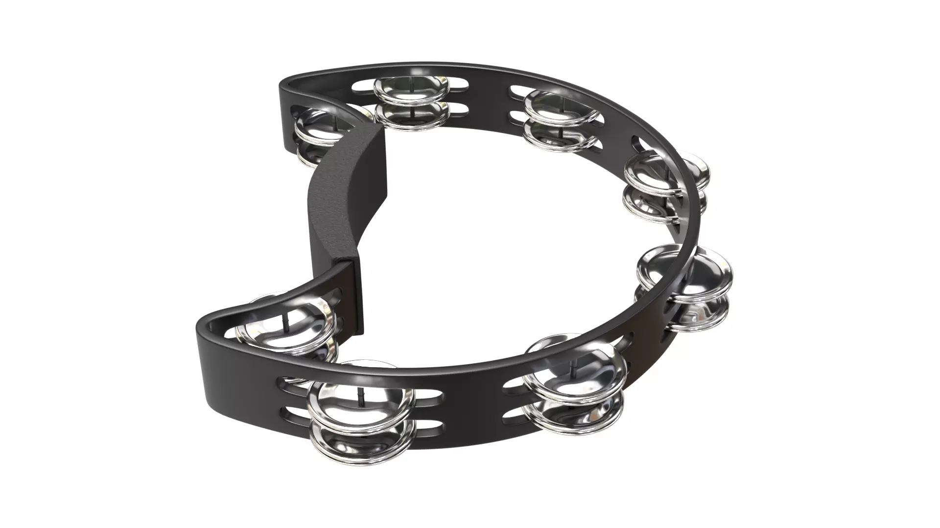 Tambourine Metal Buckle PBR 3D model_4