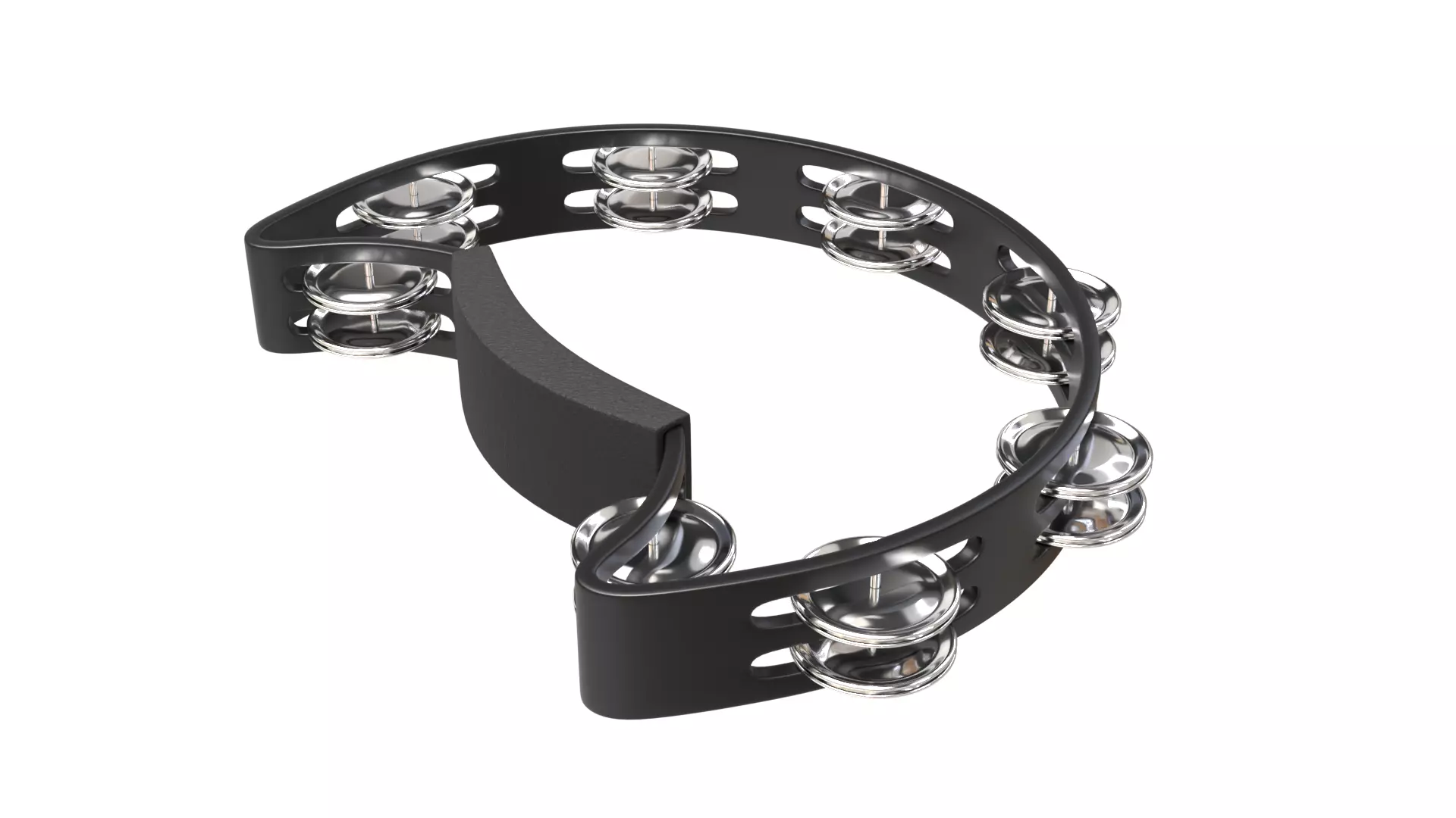 Tambourine Metal Buckle PBR 3D model_0