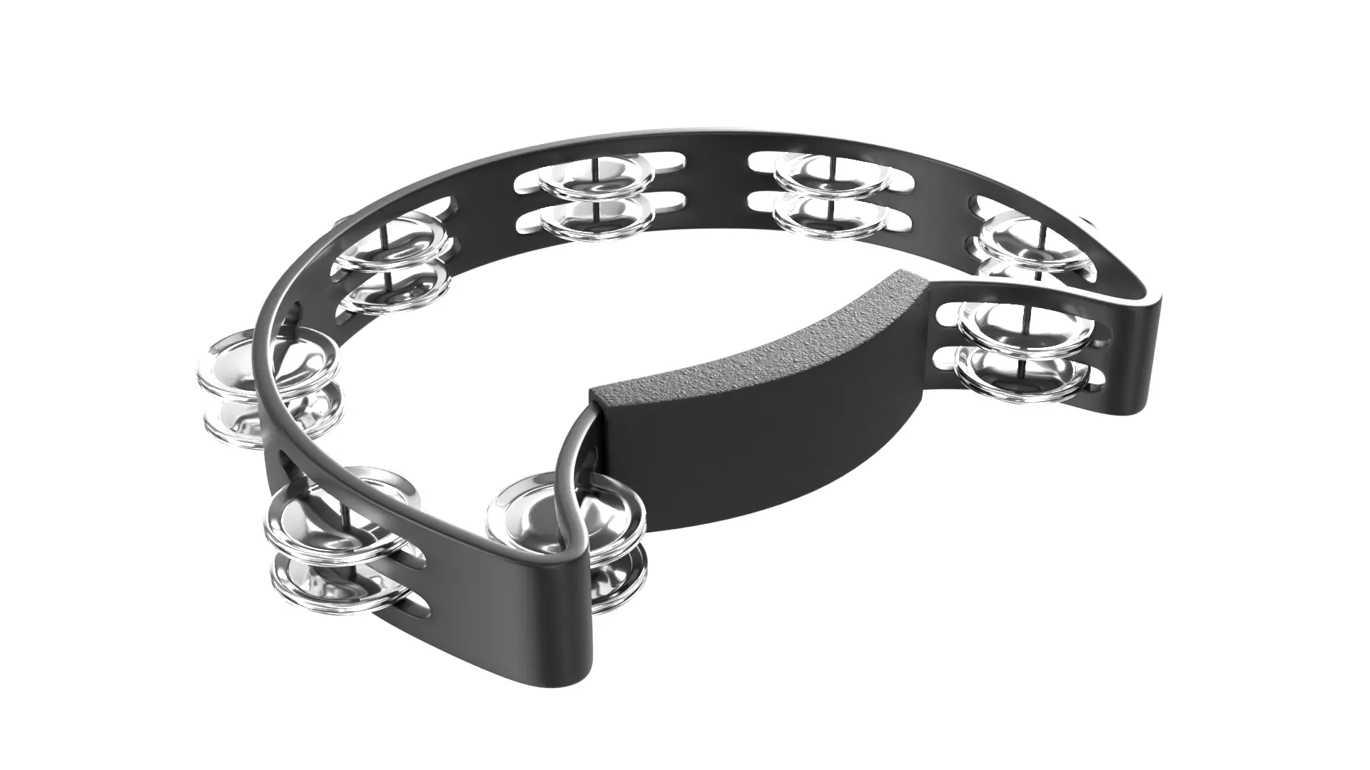 Tambourine Metal Buckle PBR 3D model_2