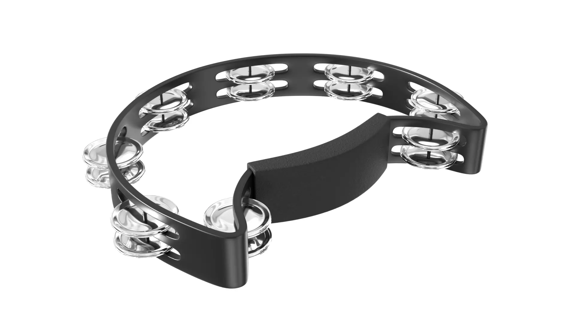 Tambourine Metal Buckle PBR 3D model_1