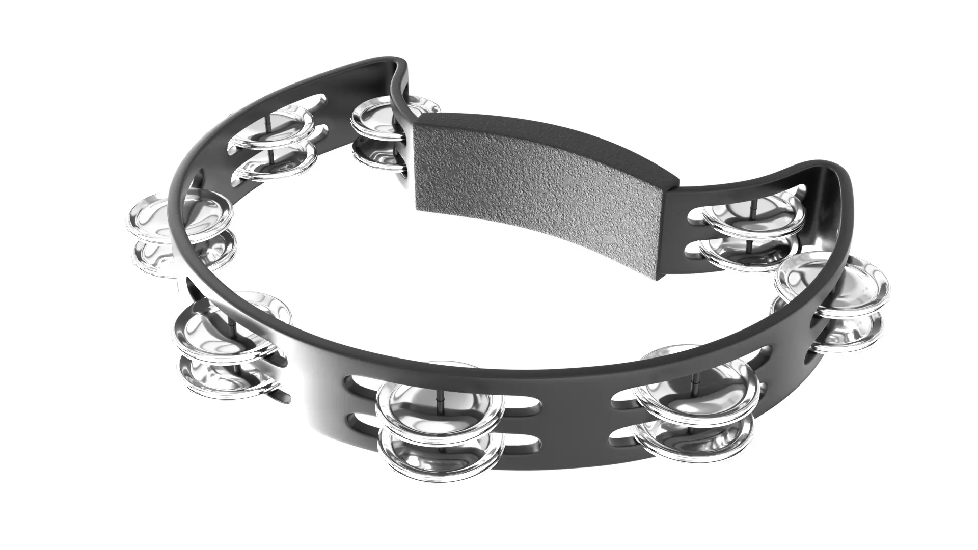 Tambourine Metal Buckle PBR 3D model_3
