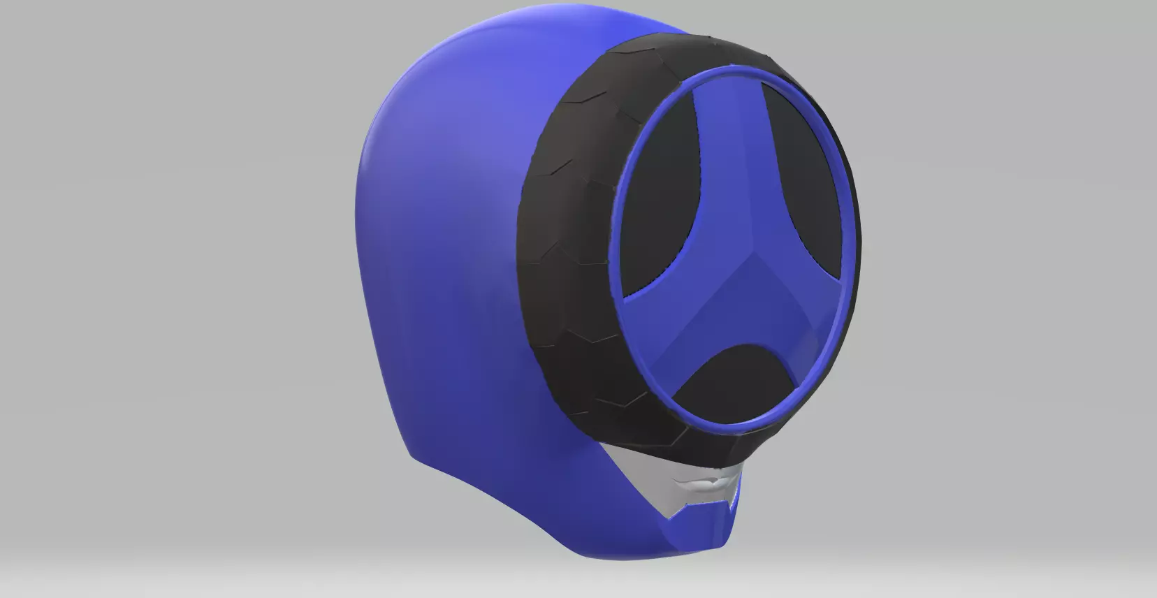 Power Rangers Blue Boonboomger Helmet 3D print model_3