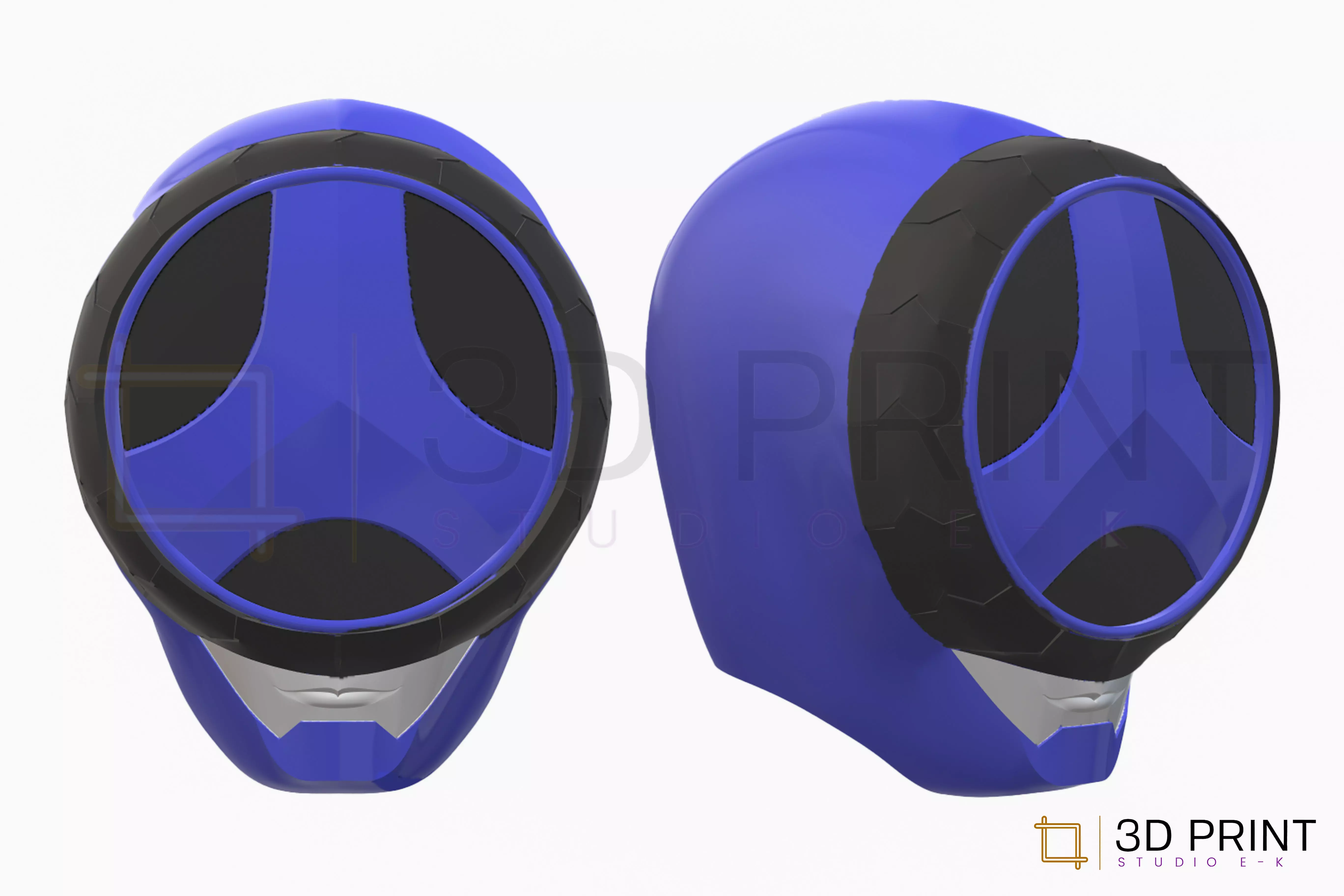 Power Rangers Blue Boonboomger Helmet 3D print model_0